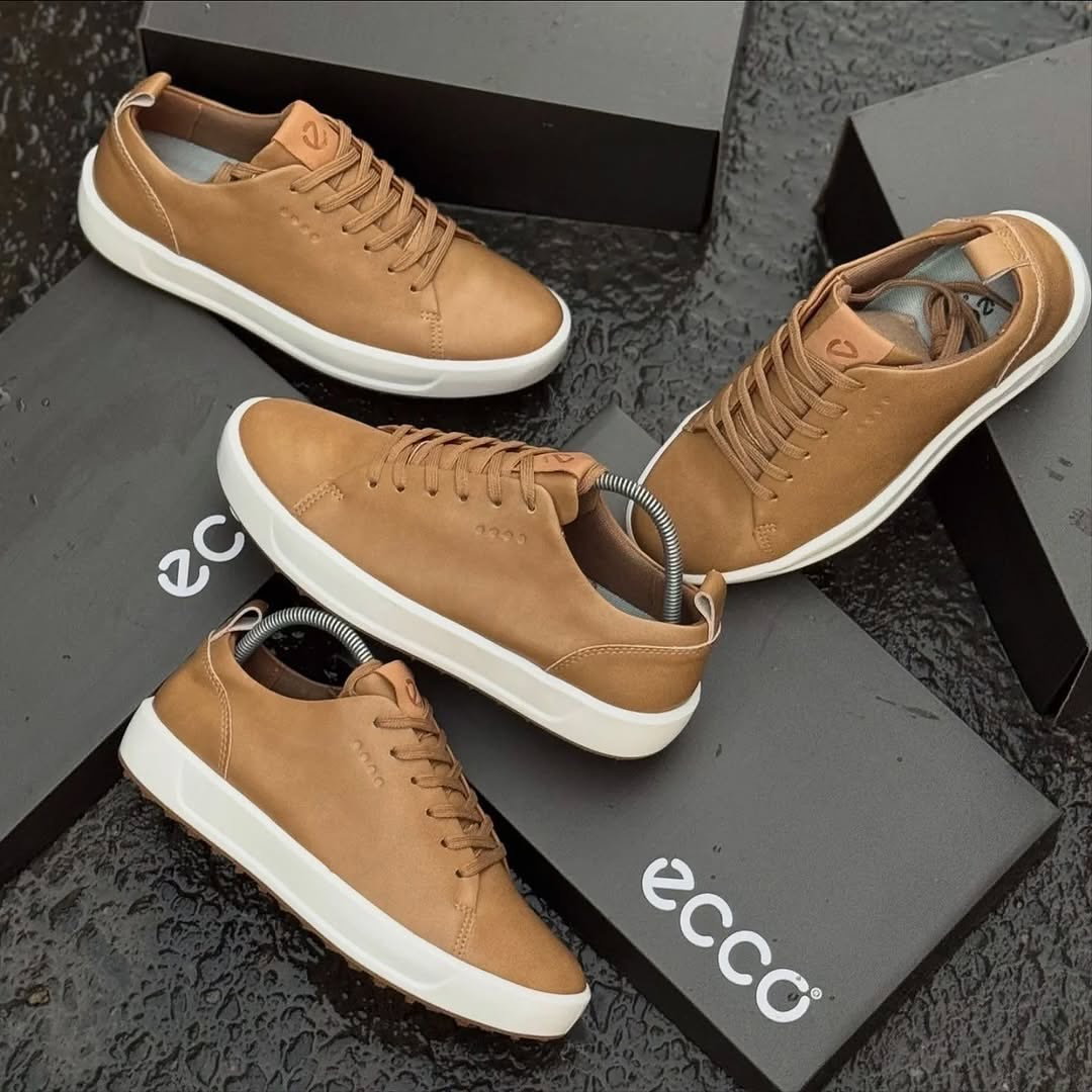 Ecco Soft 7 Leather “Brown/White”