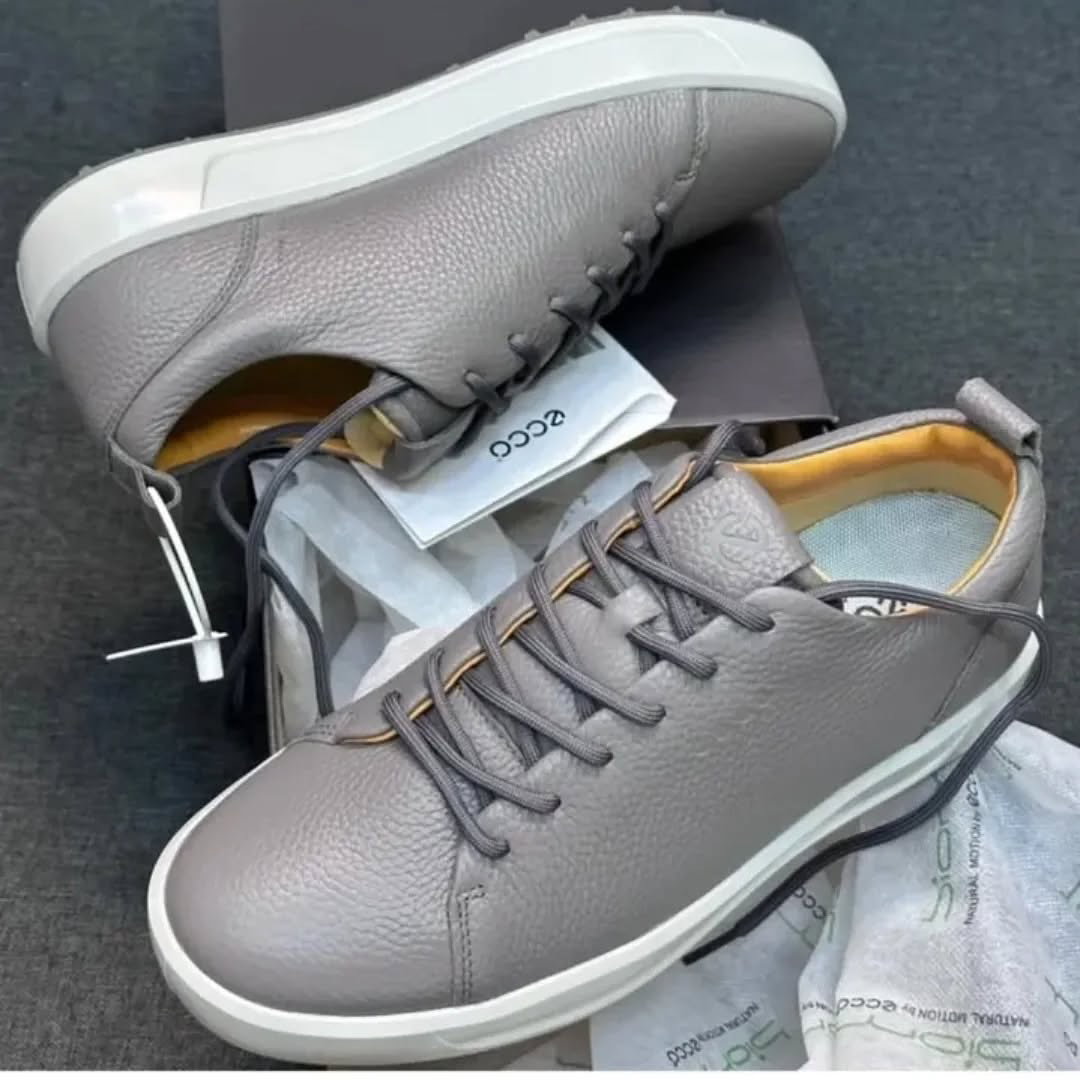 Ecco Soft 7 Leather “Grey/White”