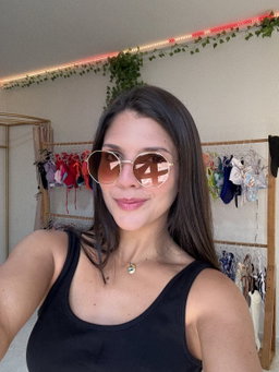 Lentes marrón y dorado 