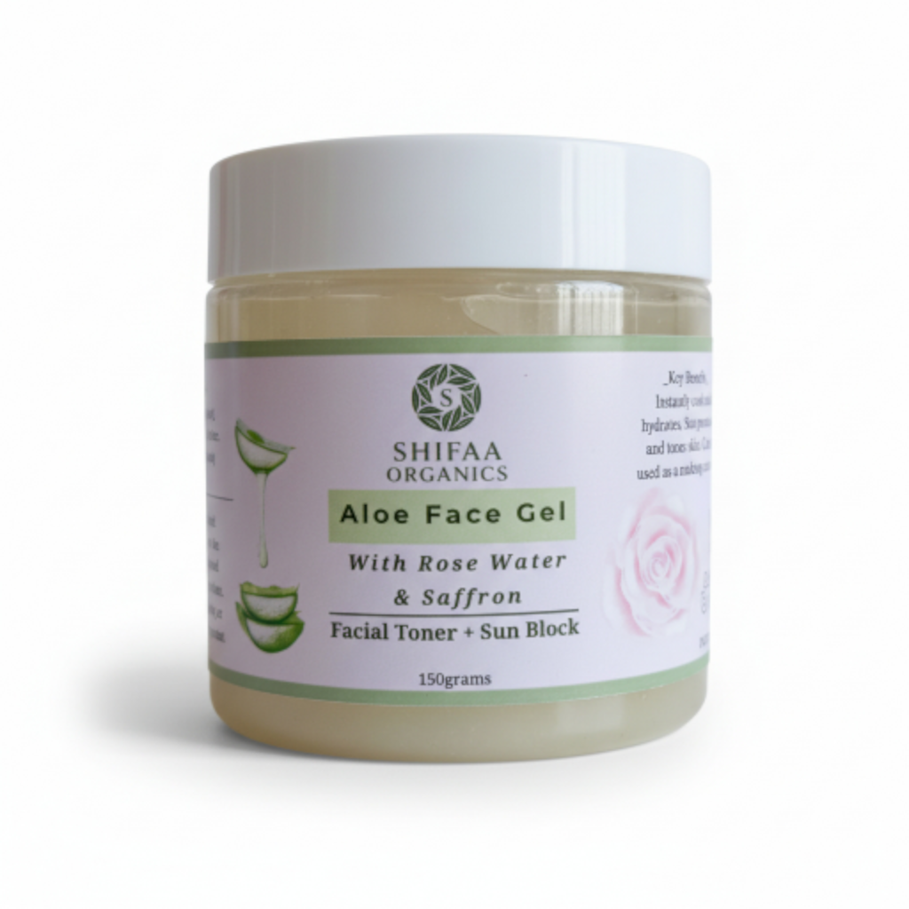 Aloe Vera Face Gel with Rose Water & Saffron