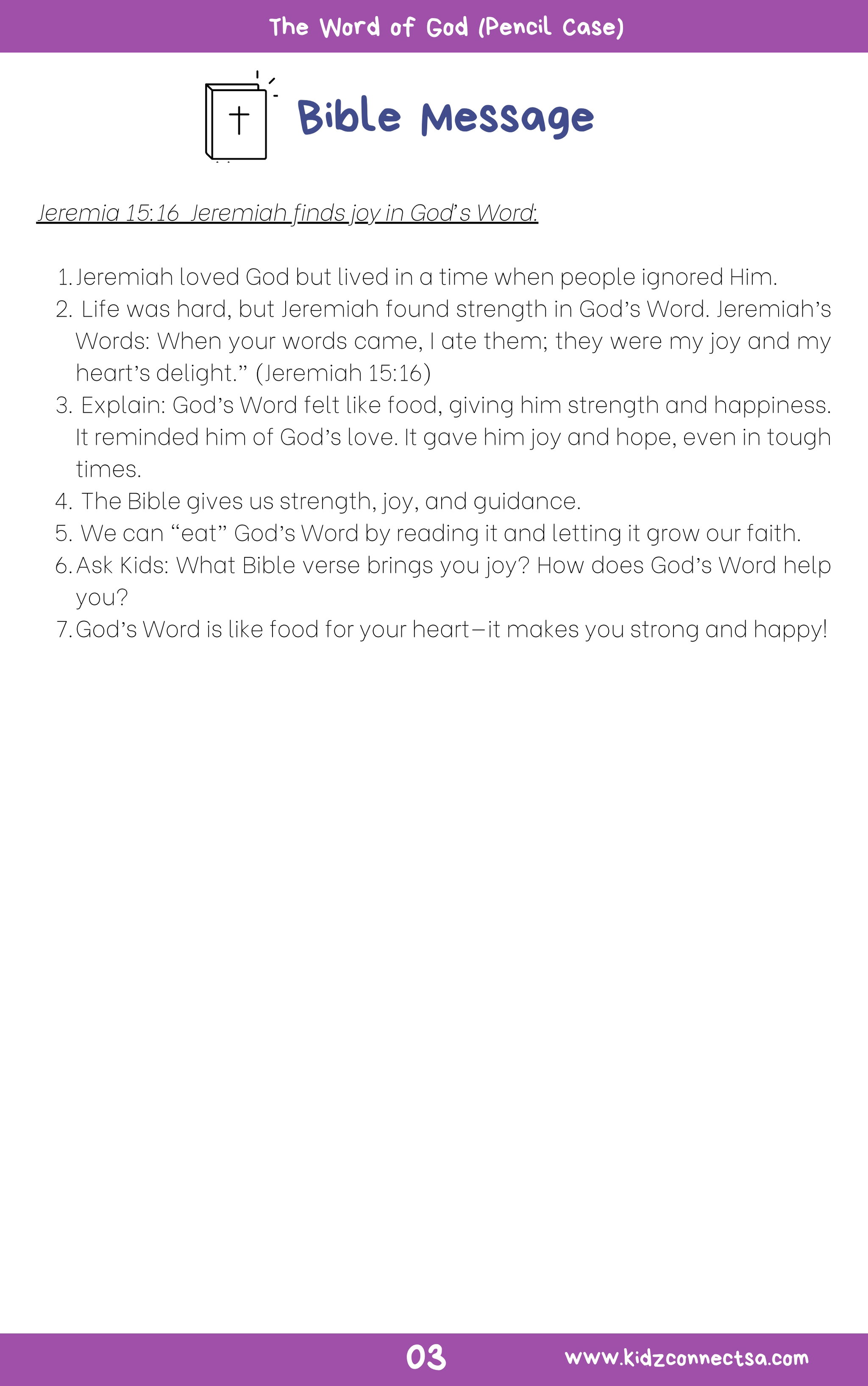 Victory in the School of Life – 4 Weeks of Primary School Lessons for Children's Church_4