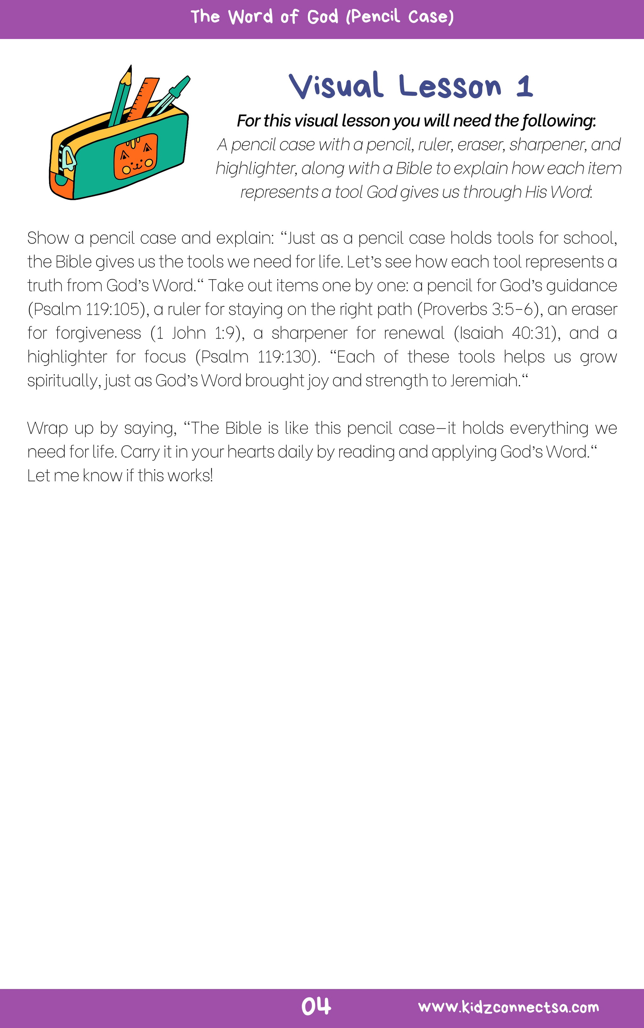 Victory in the School of Life – 4 Weeks of Primary School Lessons for Children's Church_5