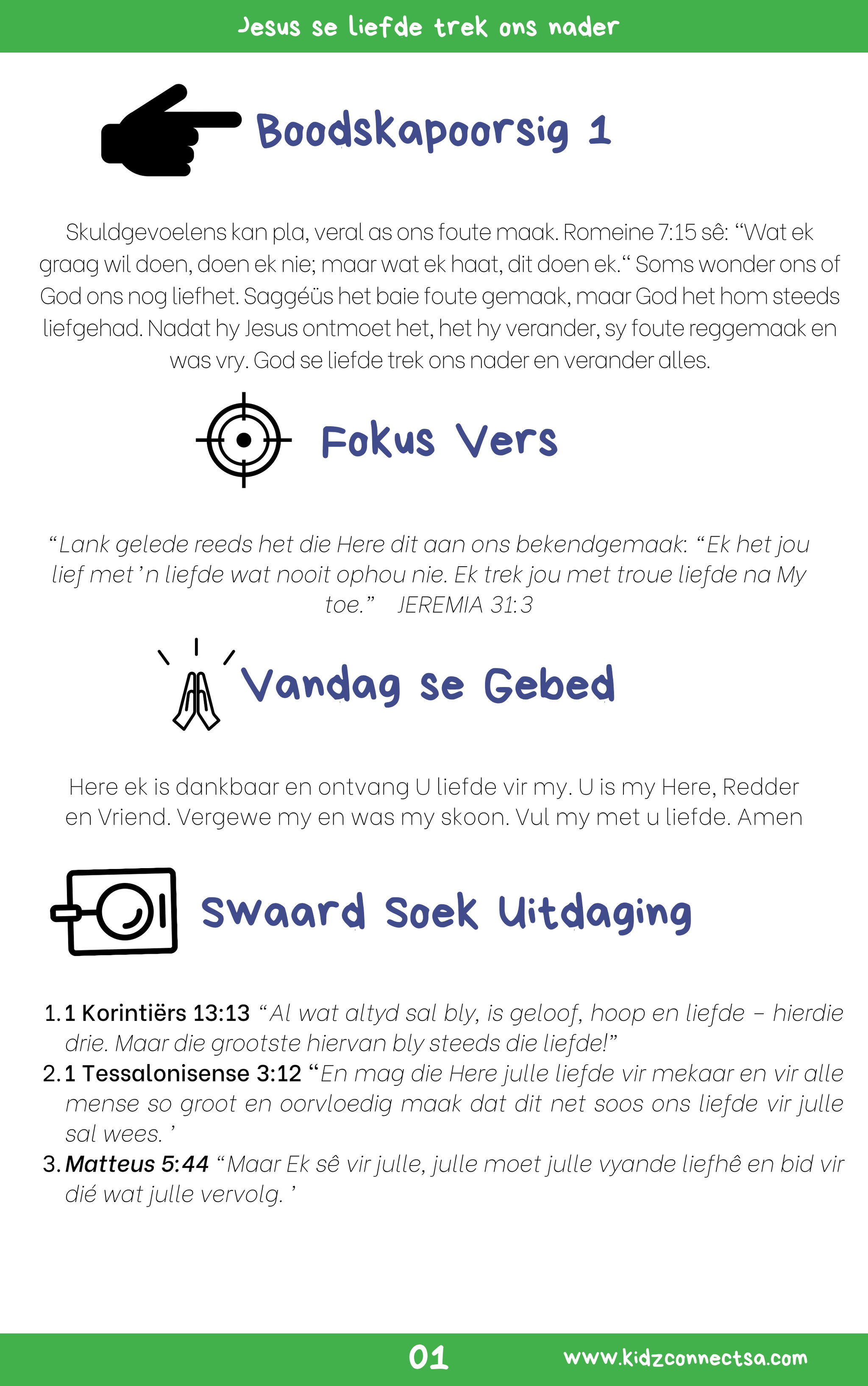 Vrymakende Waarhede 1 - 4 weke se kinderkerklesse vir laerskool kinders_2