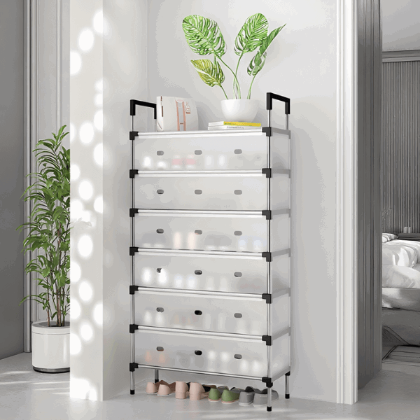  6 Shelves Dust Proof Shoes Stand_0