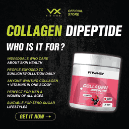 FITWHEY™ Collagen Dipeptide 5555mg (20 Servings) | Marine Collagen Powder | Skin Hydration • Beauty & Glow • Zero Sugar