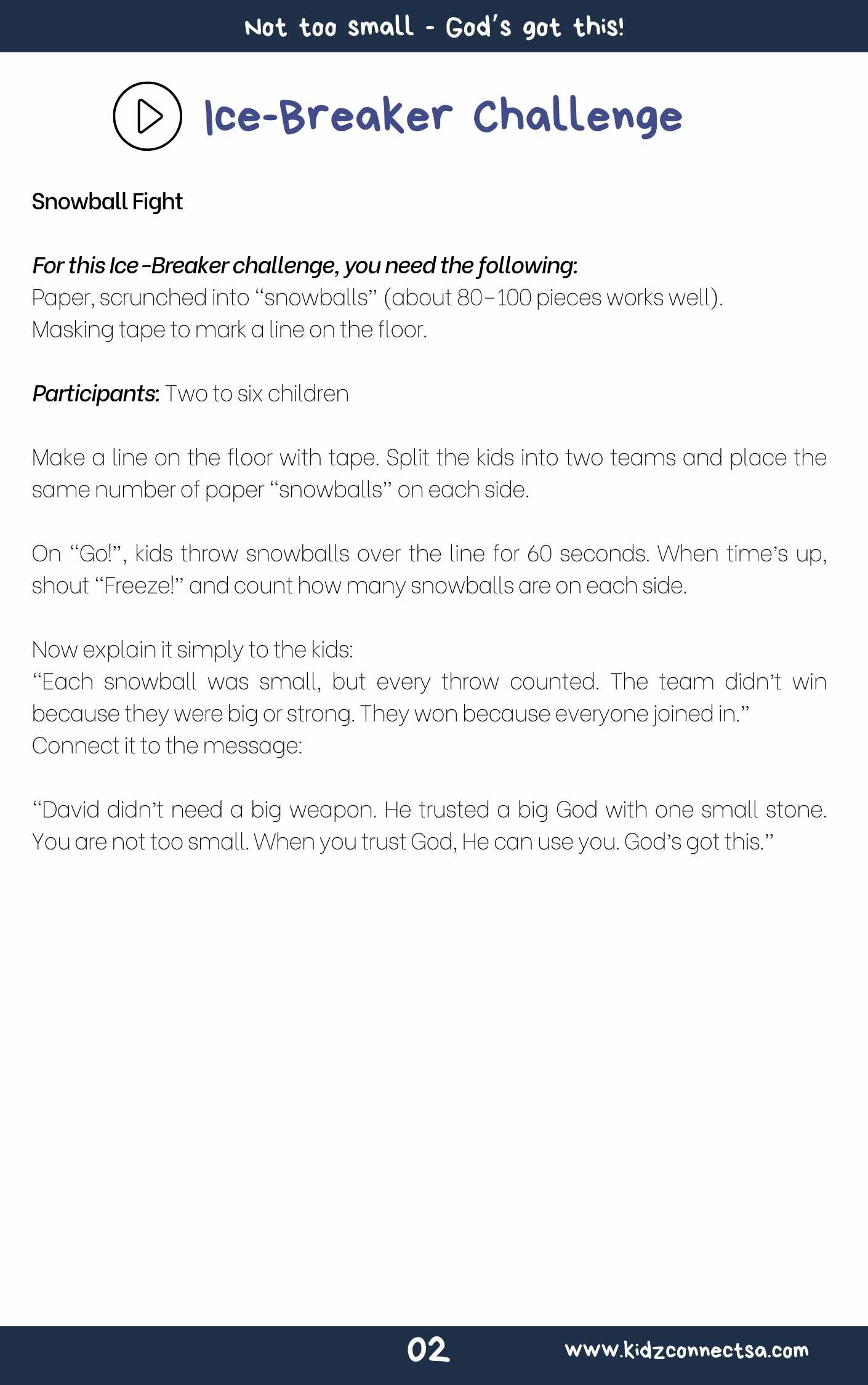 God’s Got This – 4 Weeks of Primary School Lessons for Children's Church_3