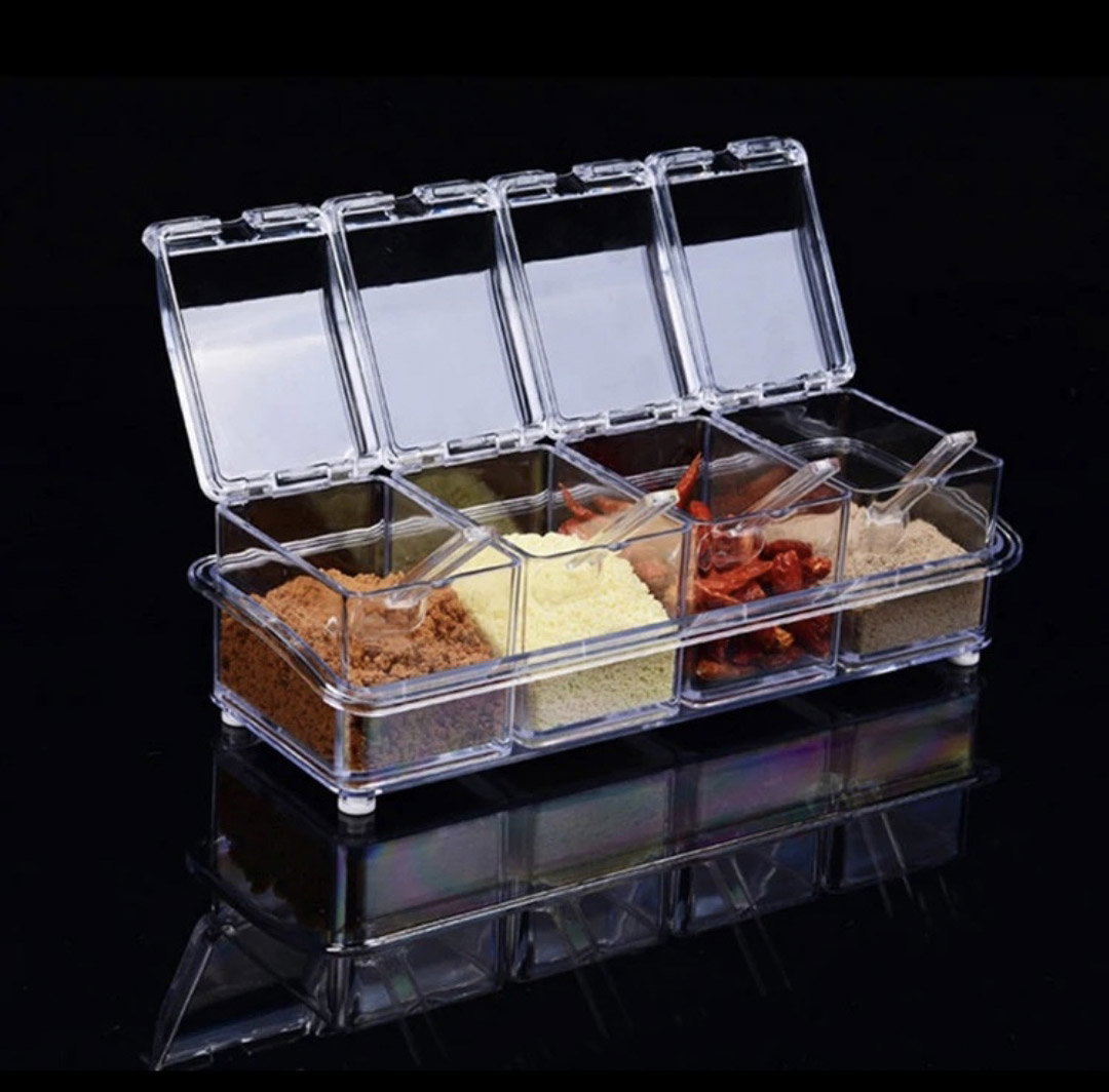 Premium Crystal Acrylic Spice Rack Set  _0