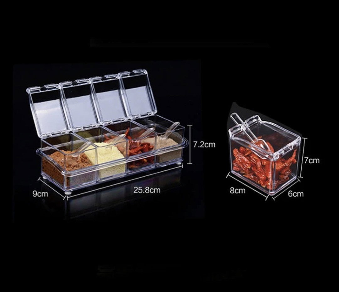 Premium Crystal Acrylic Spice Rack Set  _3