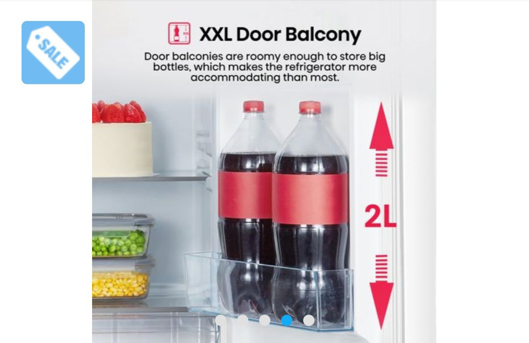 Mora 154L Top Mount freezer fridge with Adjustable Shelves, Recessed Handle_3