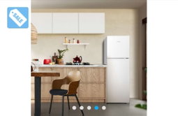 Mora 154L Top Mount freezer fridge with Adjustable Shelves, Recessed Handle
