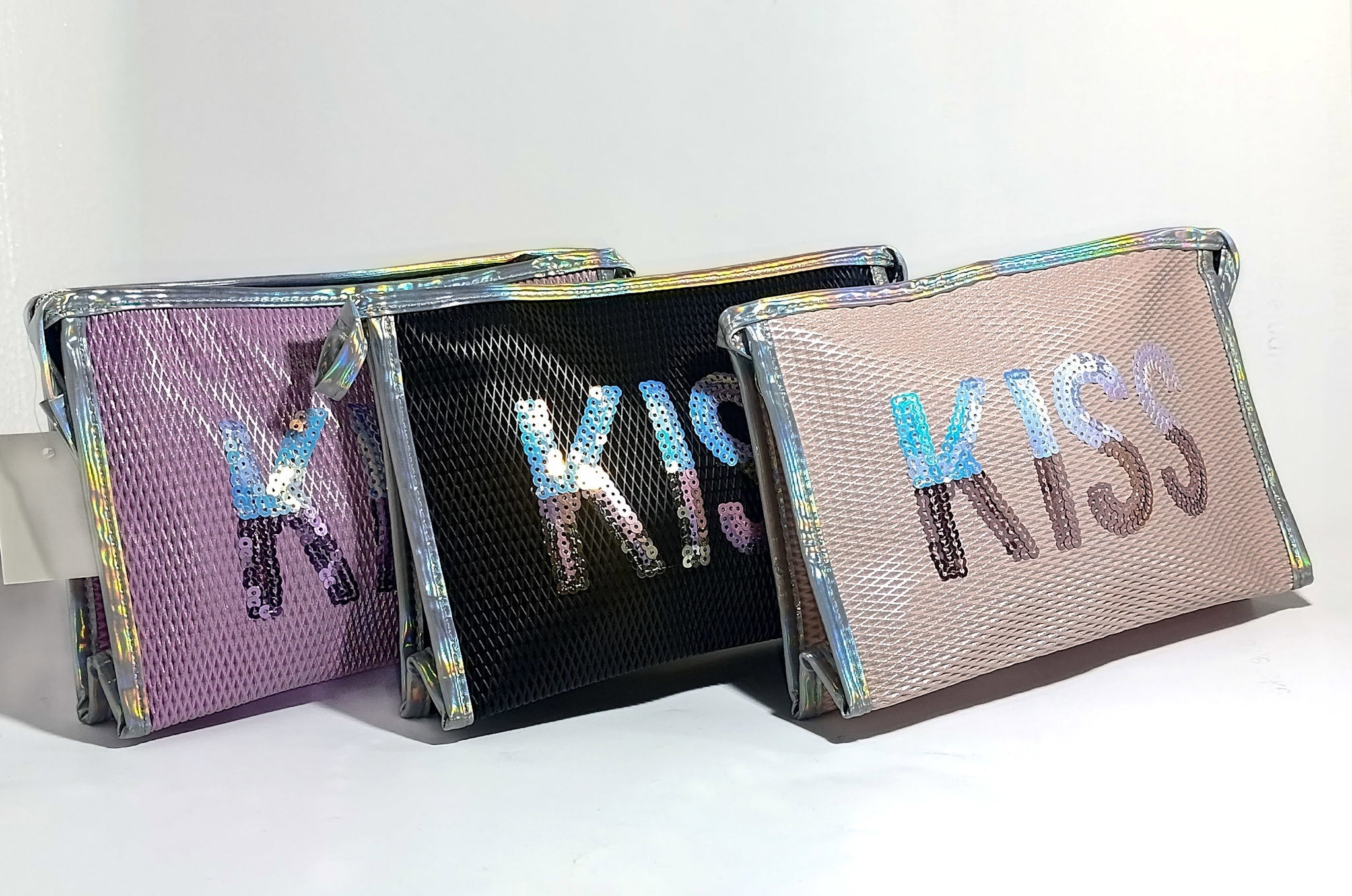 Kiss Kiss Sequin Cosmetic Pouch_0