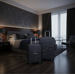 Dark Grey 3pcs Suitcase Set (20" 24" 28")