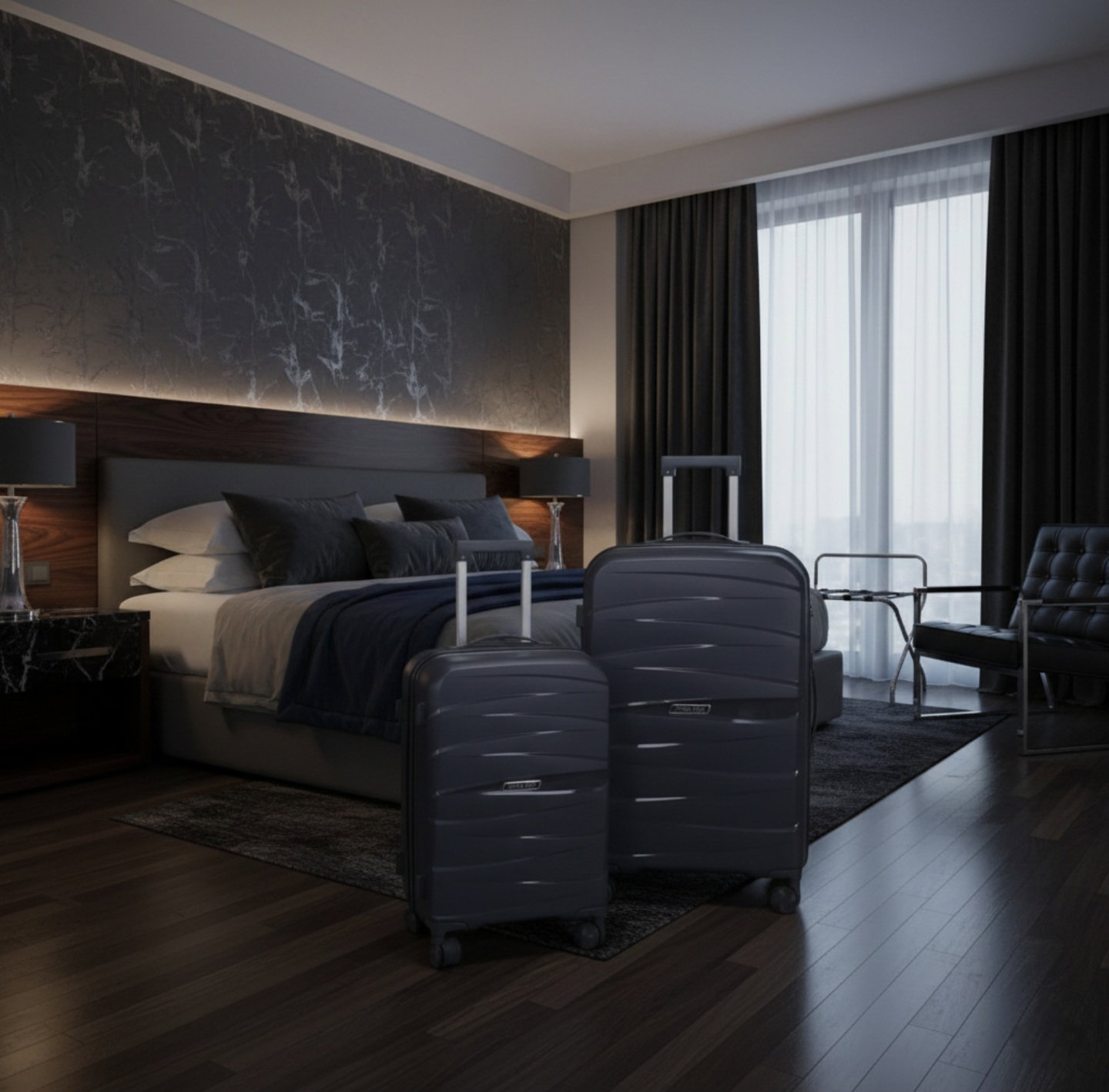 Dark Grey 3pcs Suitcase Set (20" 24" 28")_1