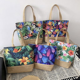 Tropical Escape Jute-Base Tote Collection