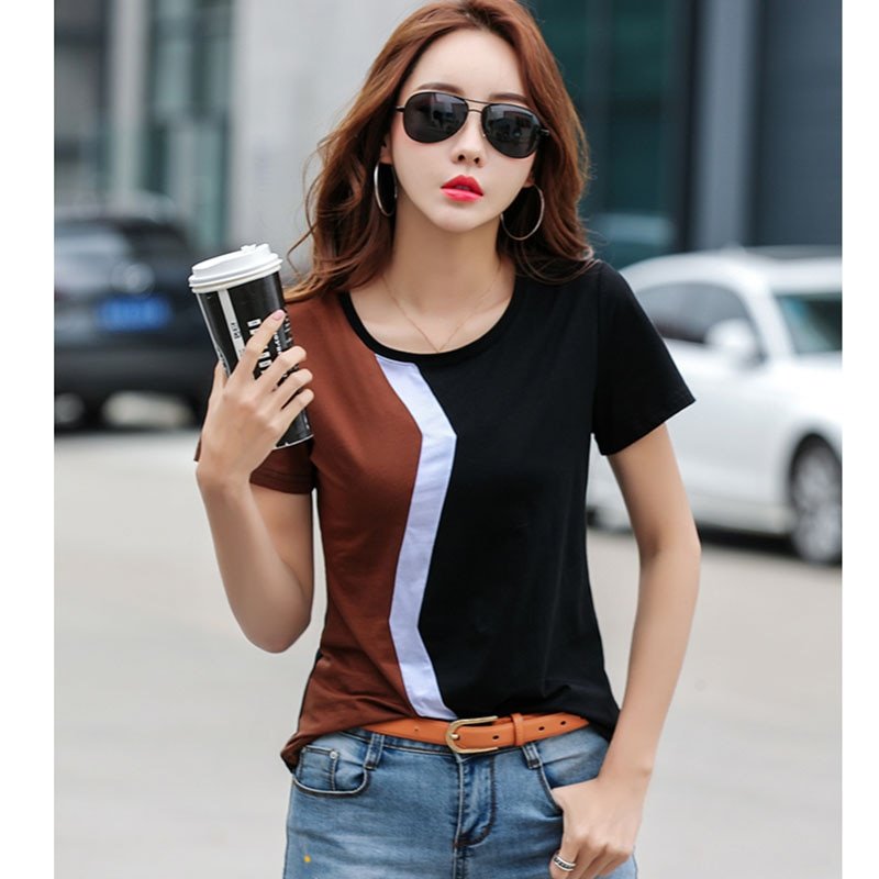 Brown Black Lightning Design Tshirt_0