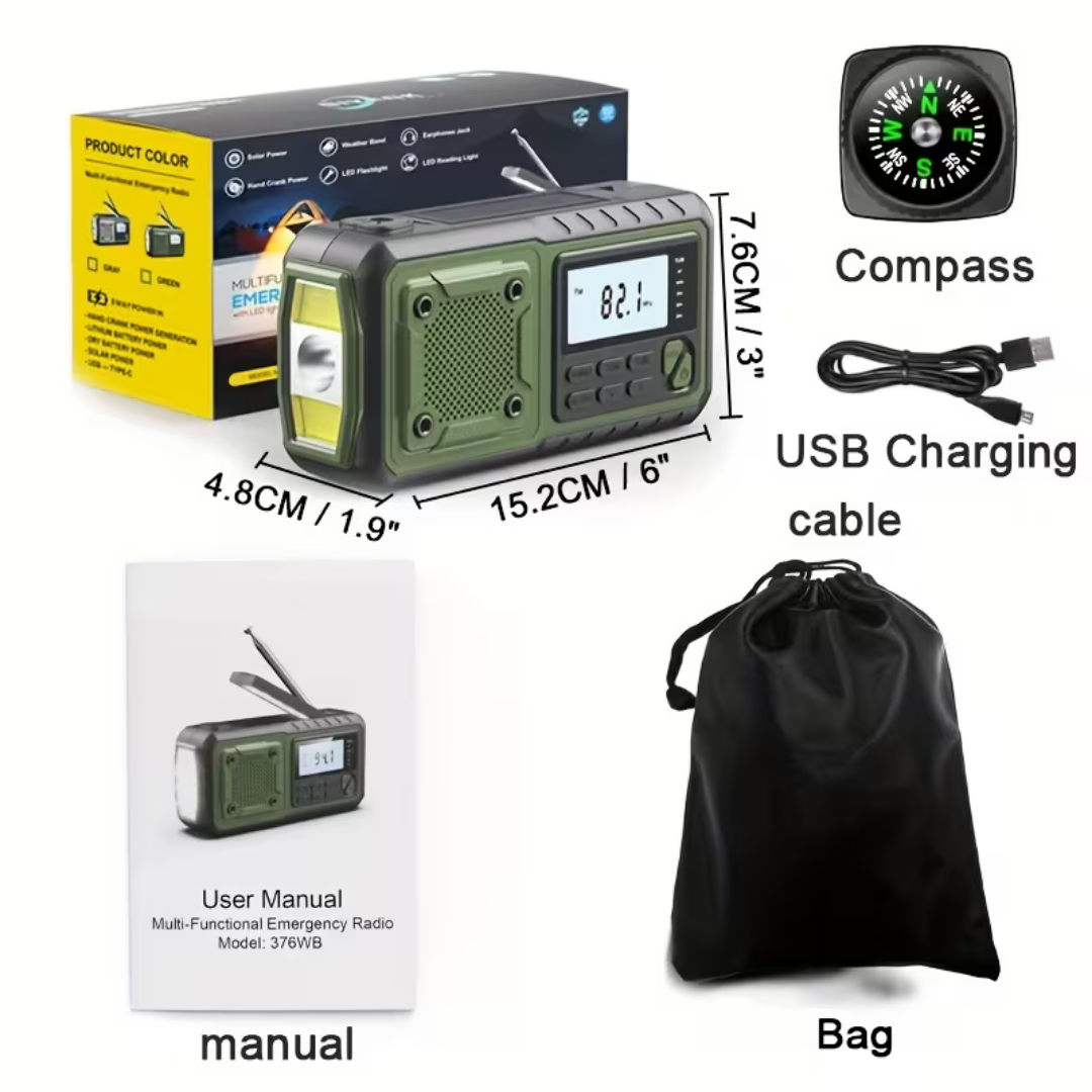Solar Hand Crank Radio / Power Bank_1