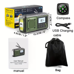 Solar Hand Crank Radio / Power Bank