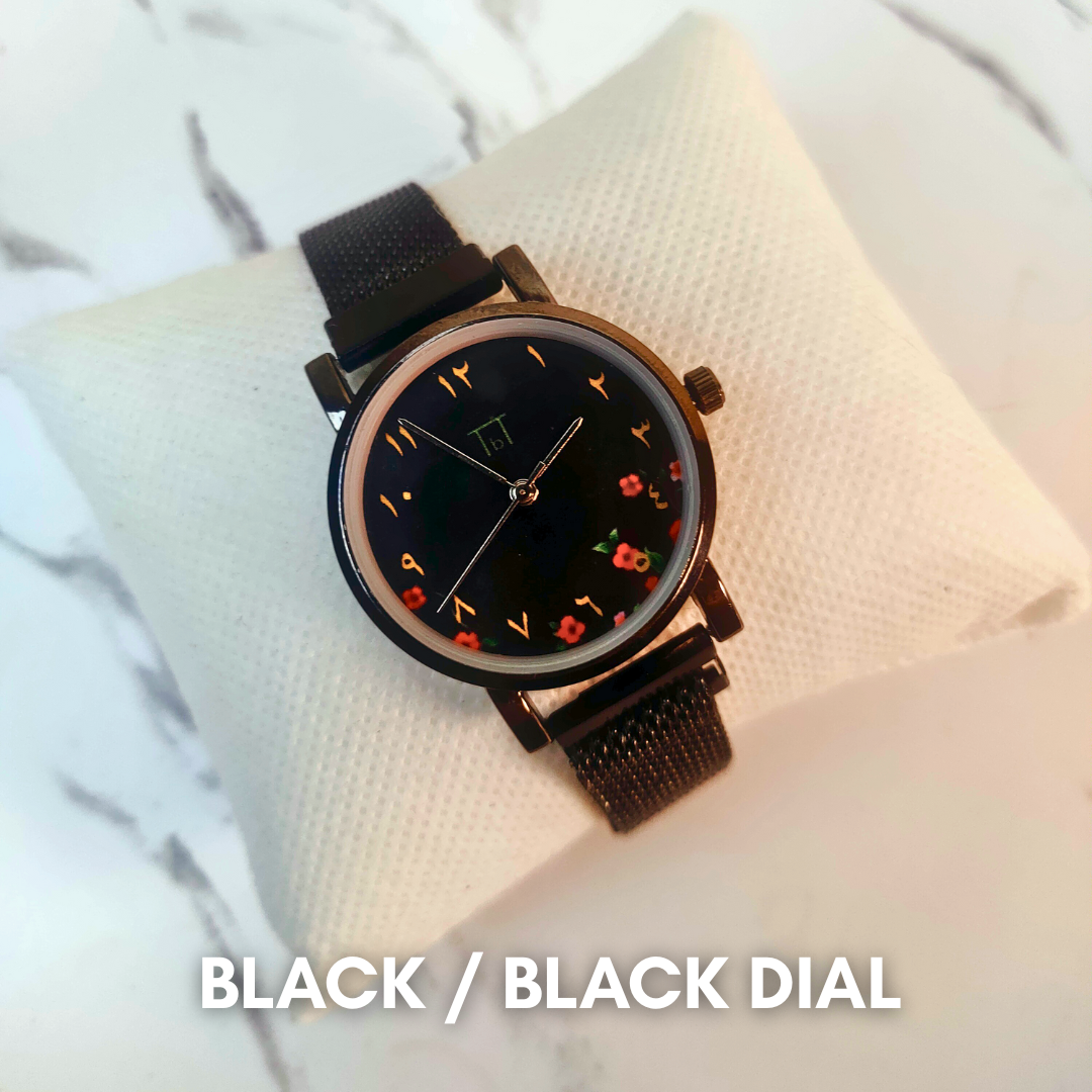 Mesh Editions Flower Dial Black Dial _1