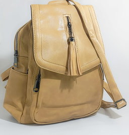 "Noir Tassel" Flap Backpack