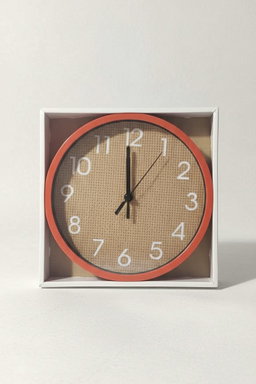 Burlap Accent Wall Clock (20cm)