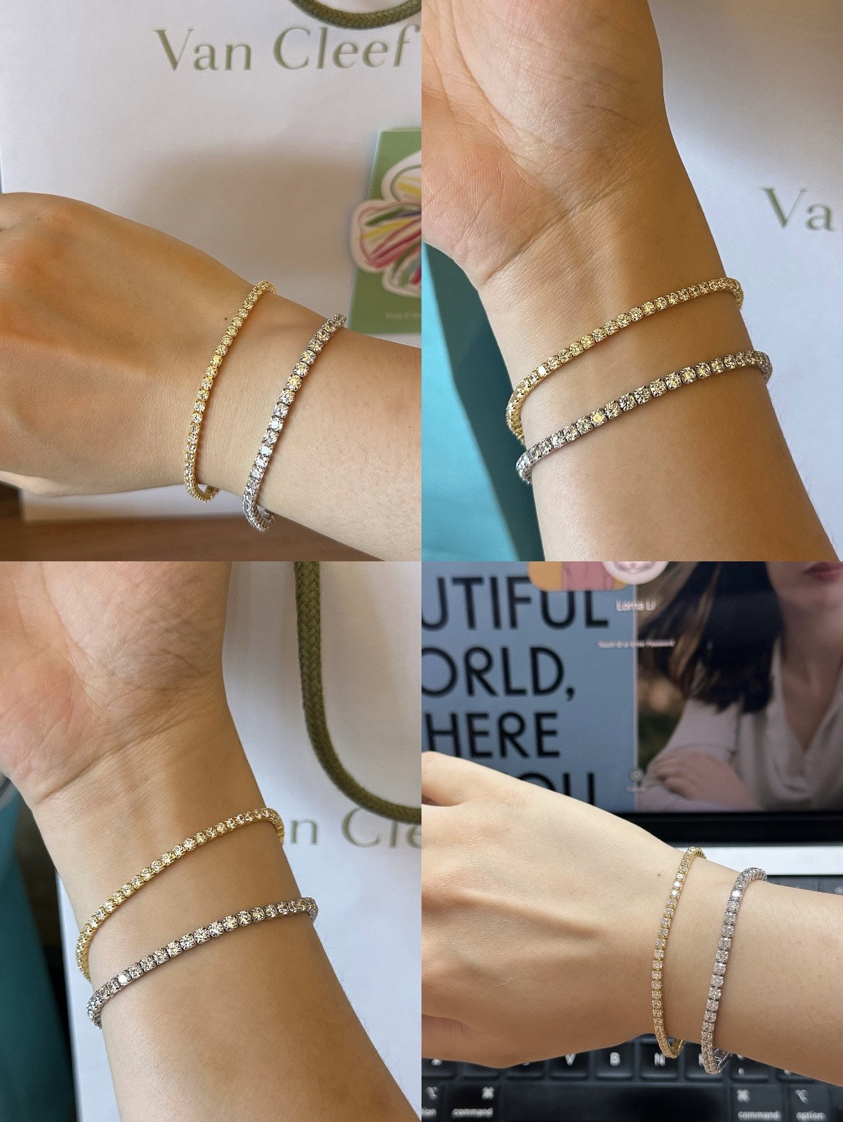 (PO) MINI TENNIS BRACELET- GOLD _1