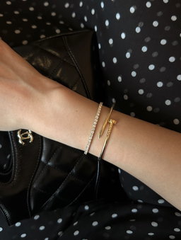 (PO) MINI TENNIS BRACELET- GOLD 