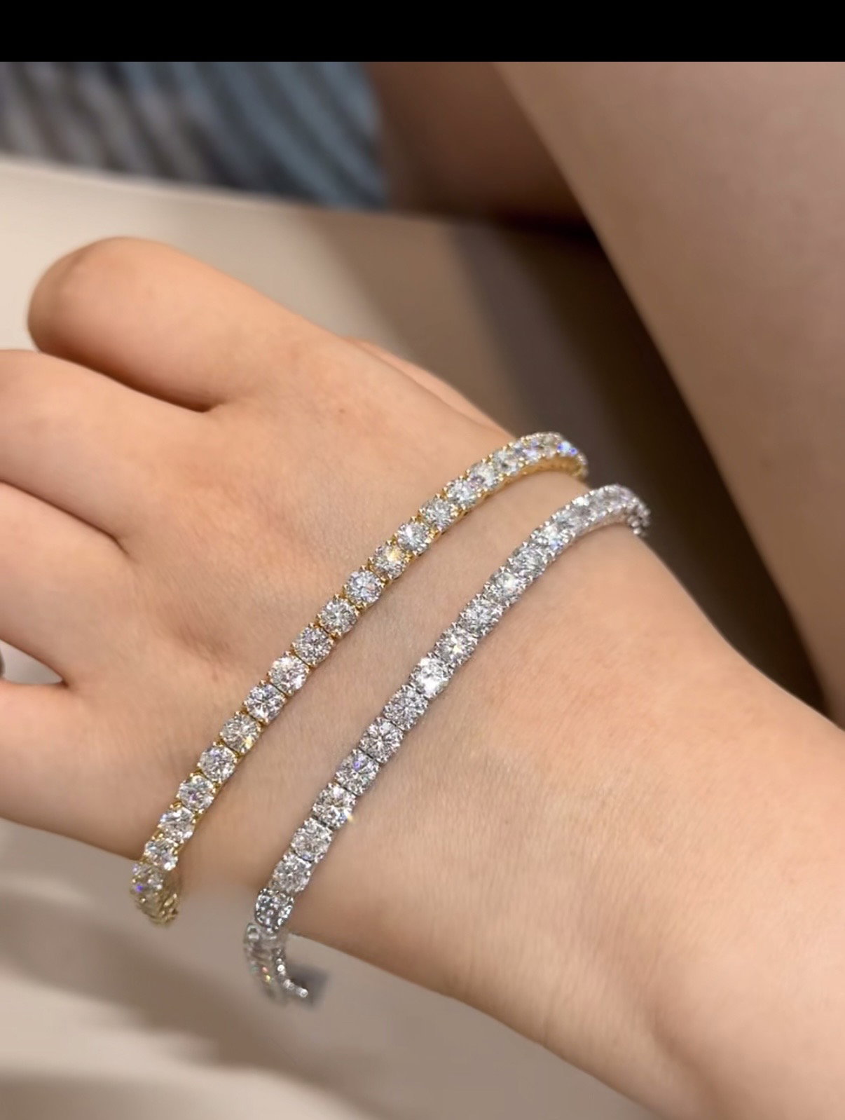 (PO) REGULAR TENNIS BRACELET- GOLD _3