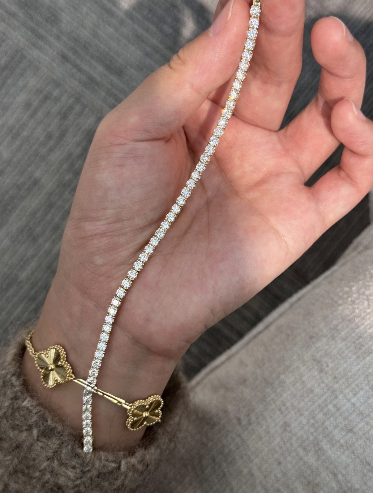 (PO) REGULAR TENNIS BRACELET- GOLD _1