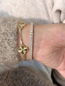 (PO) REGULAR TENNIS BRACELET- GOLD 