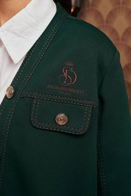 (Pre-order) She Dazzle Darla Cardigan set - Forest Green