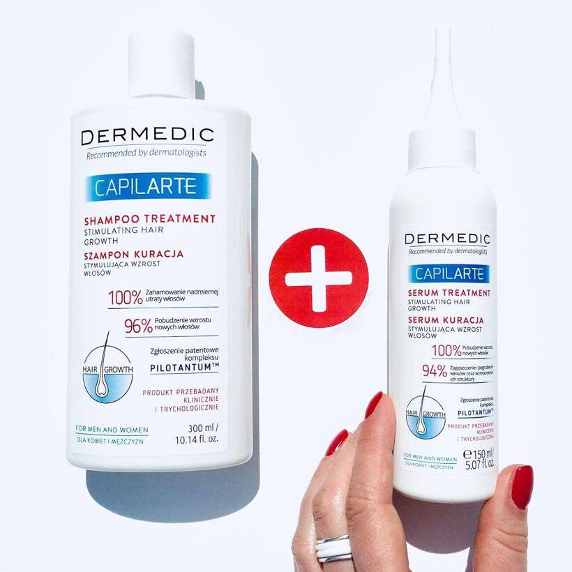 DERMEDIC CAPILARTE STIMULATING HAIR GROWTH SHAMPOO AND SERUM 150 + 300 ML | ديرمديك شامبو وسيروم مضاد لتساقط الشعر - 300 + 150 مل