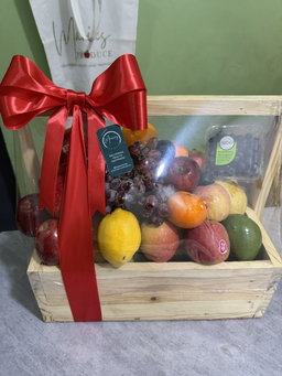 Fruits in a wooden box 