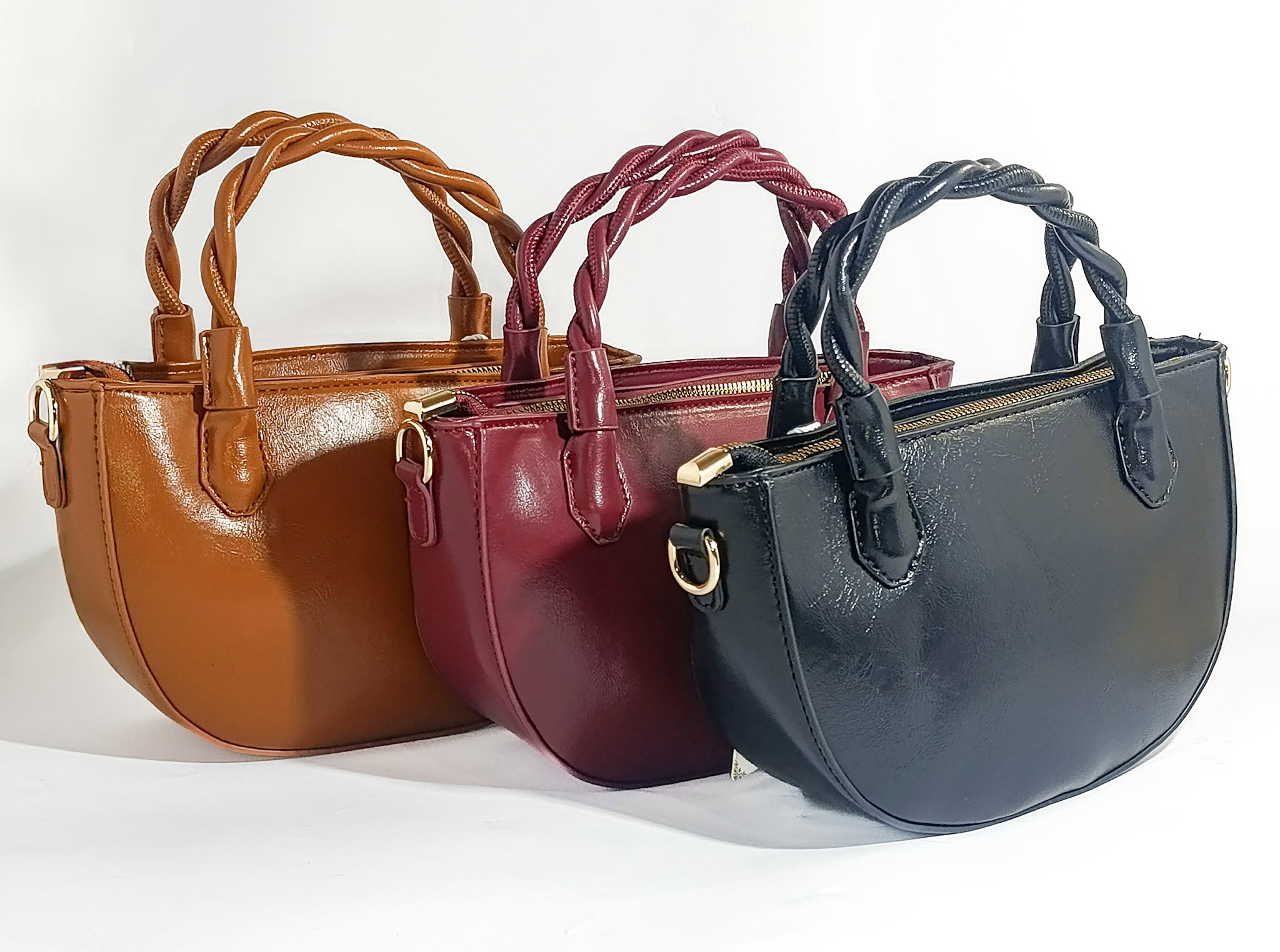 Twist Handle Midi Handbag _0