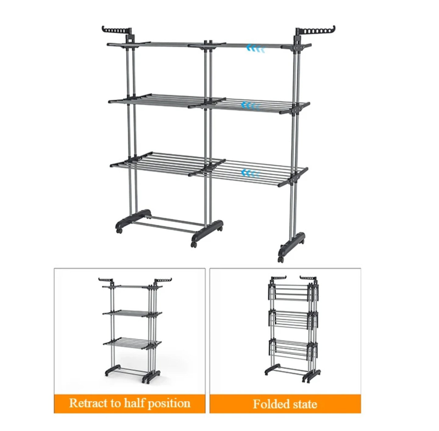 Heavy Duty Double Side Clothes Drying Rack_10