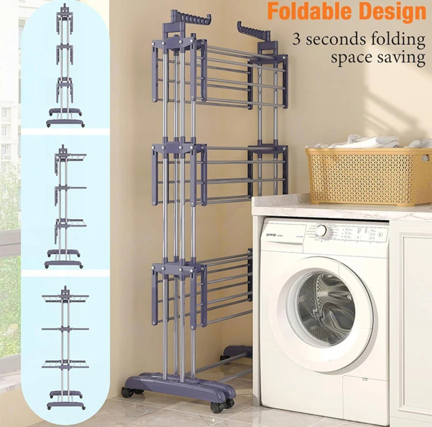 Heavy Duty Double Side Clothes Drying Rack_6