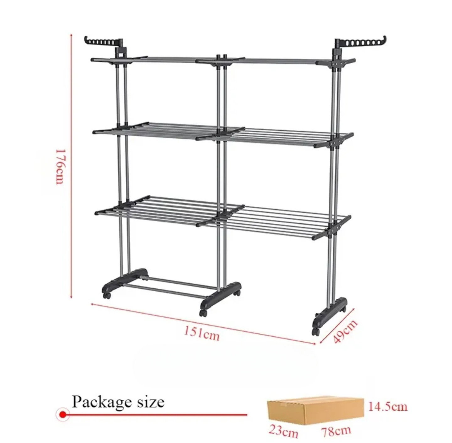 Heavy Duty Double Side Clothes Drying Rack_8