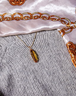 Yellow Crystal Gold Necklace