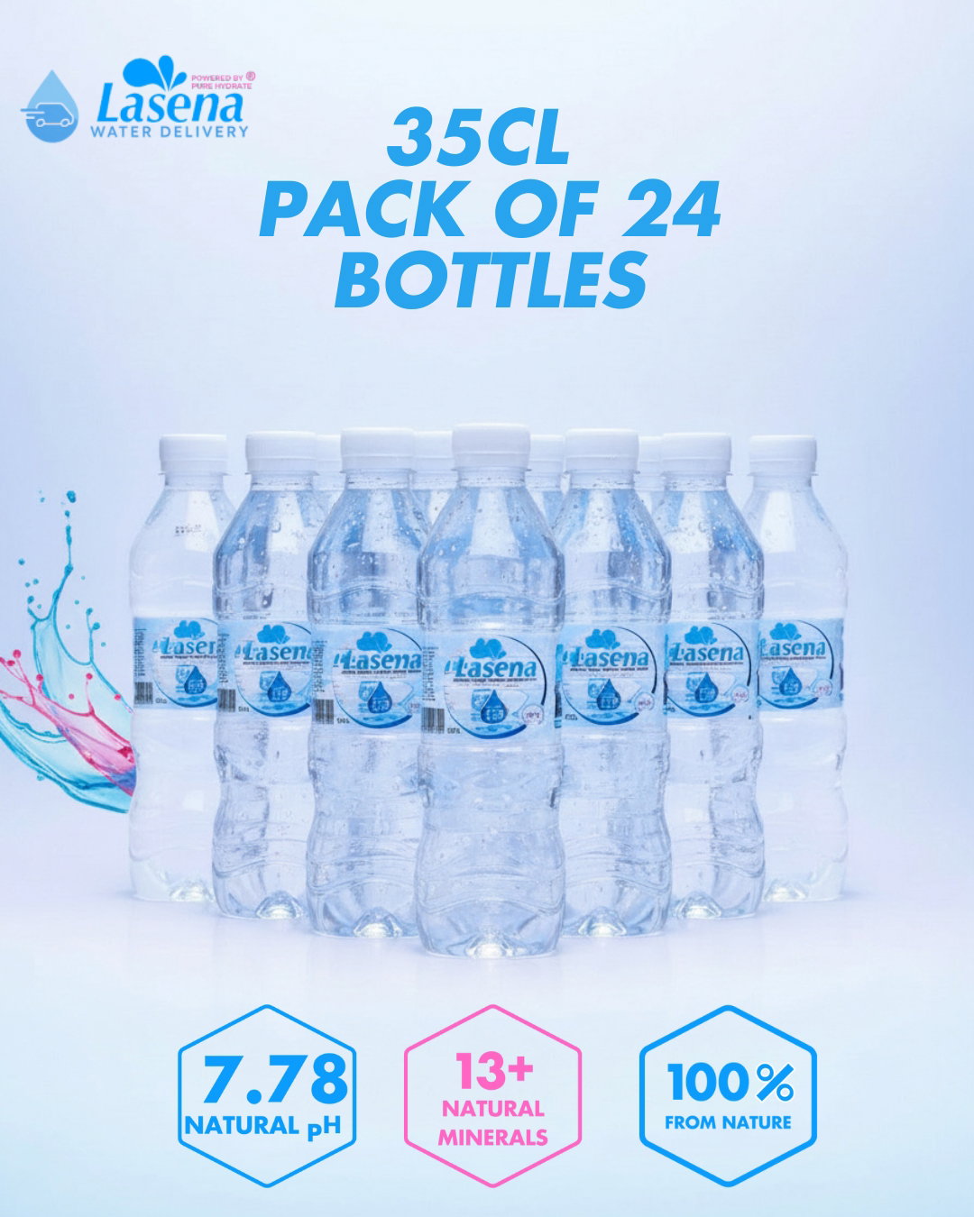 Lasena Natural Alkaline Water - 35CL Pack Of 24 Bottles_1