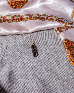 Obsidian Gold Necklace