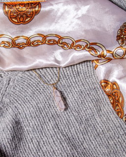 Rose Quartz Gold Necklace