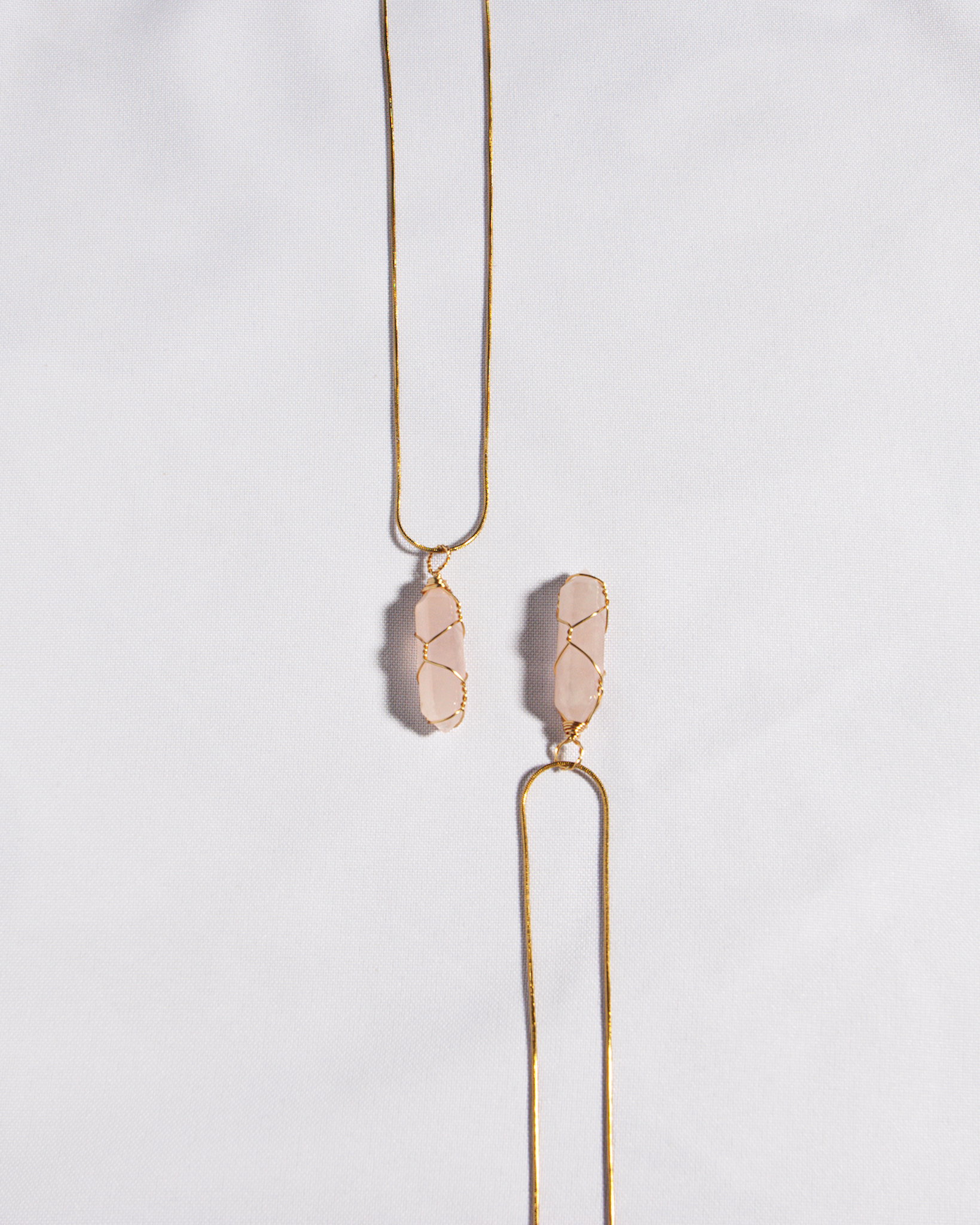 Rose Quartz Gold Necklace_1