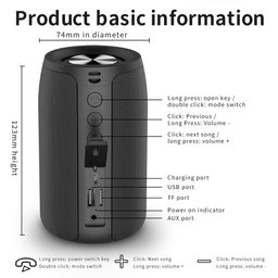 Zealot S32 Portable Wireless Bluetooth Speaker 5W Subwoofer