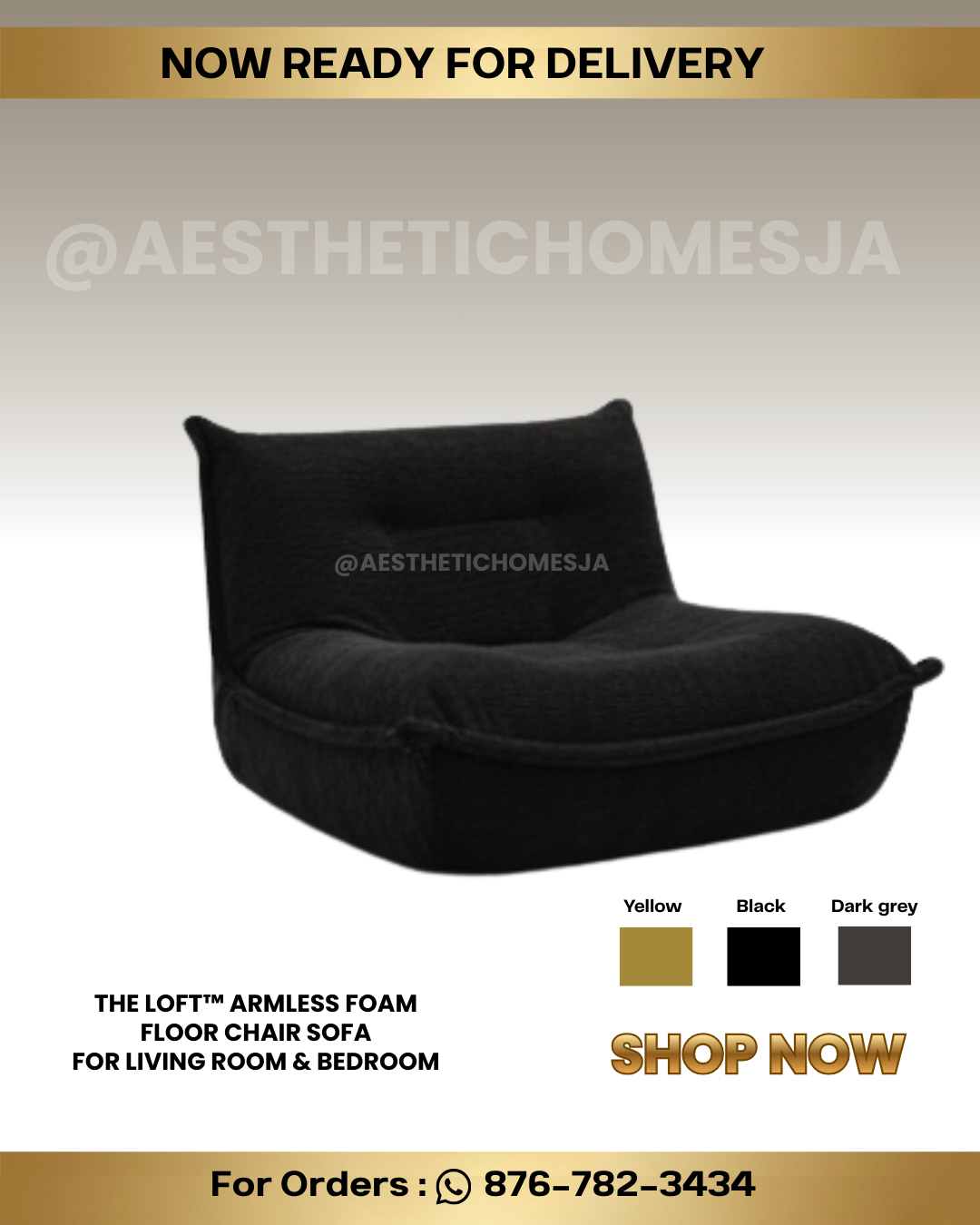 The Loft™ Armless Foam Floor Chair Sofa for Living Room & Bedroom_3