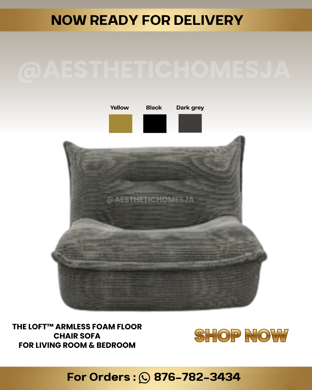 The Loft™ Armless Foam Floor Chair Sofa for Living Room & Bedroom_1