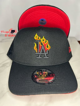 Black la with flame 9forty new era 