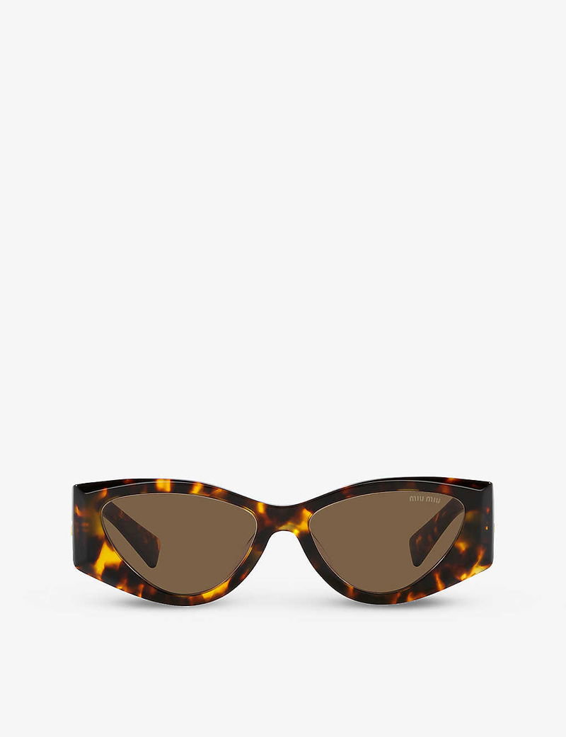 Óculos miu miu cat eye castanhos _2