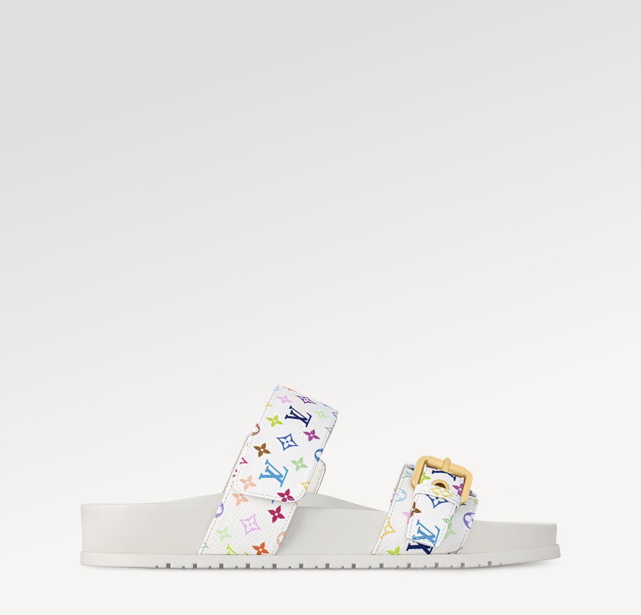 Sandálias Louis Vuitton Murakami brancas _3