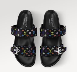 Sandálias Louis Vuitton Murakami Pretas