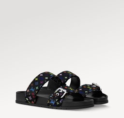 Sandálias Louis Vuitton Murakami Pretas