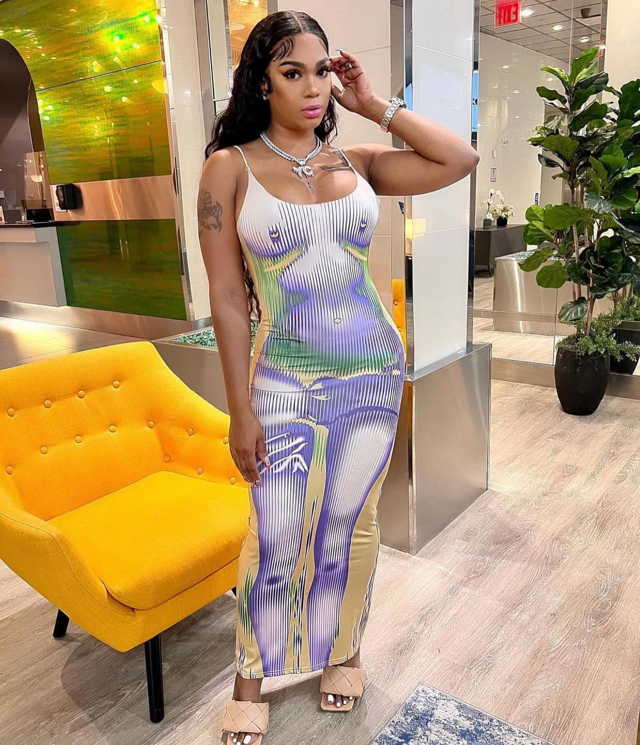 3D PRINT MAXI DRESS_3